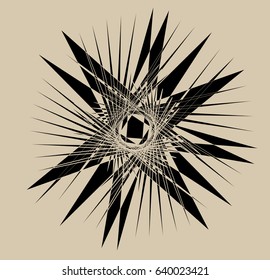 Geometric edgy random shape, abstract textured design
