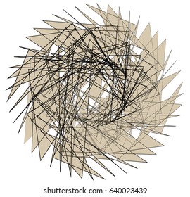 Geometric edgy random shape, abstract textured design