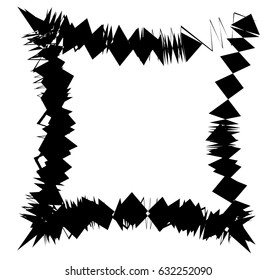 Geometric edgy shape, pattern. Rough, edgy geometric textured element