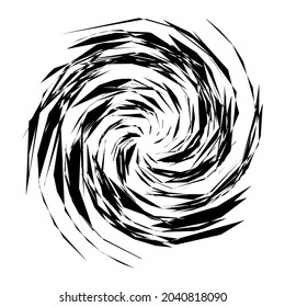 Geometric edgy, textured spiral element