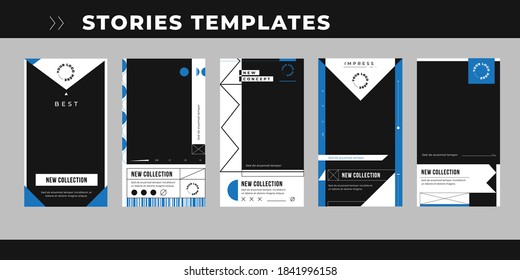 Geometric  Editable template for social networks stories. Design backgrounds for social media.