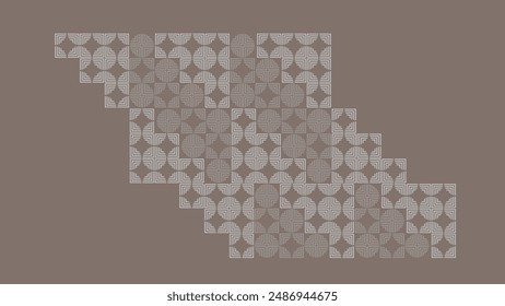 Geometric Elegance an abstract in Symmetry and Pattern isolated in brown elegance