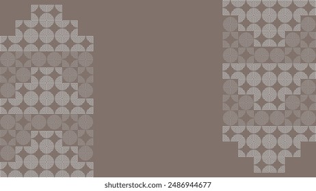 Geometric Elegance an abstract in Symmetry and Pattern isolated in brown elegance