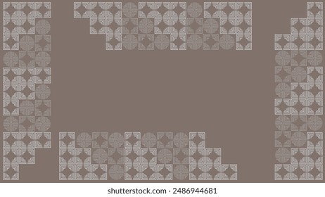 Geometric Elegance an abstract in Symmetry and Pattern isolated in brown elegance