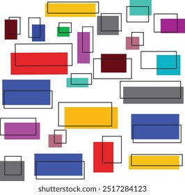 "Geometric elegance with a modern twist! This pattern of squares and rectangles adds structure and symmetry to any design. Perfect for contemporary, minimalist, and architectural themes. #GeometricPat