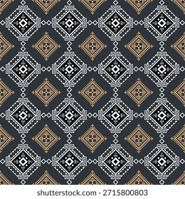 Geometric Elegance: A striking, seamless pattern showcases intricate geometric designs in a sophisticated, monochrome palette, a visual testament to precision, art, and timeless aesthetics.