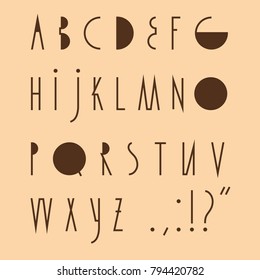 geometric eleganse font alphabet