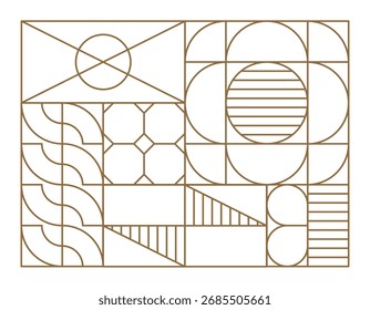 Marco de impresión de arte elegante geométrico