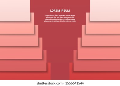 Geometric elegant background with place for text and blank banners in pink and vinous colors. Vector illustration