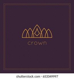 Geometric elegant crown. Logo Template. Concept icon. Vector illustration eps10.