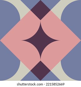 Elemento geométrico elegante para el diseño de baldosas, tejidos de cortinas y muebles, papel de pared interior. Ilustración vectorial.