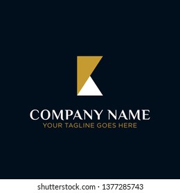 geometric elegant initial K overlap logo design. universal premium brand template illustration. company business finance monogram symbol icon