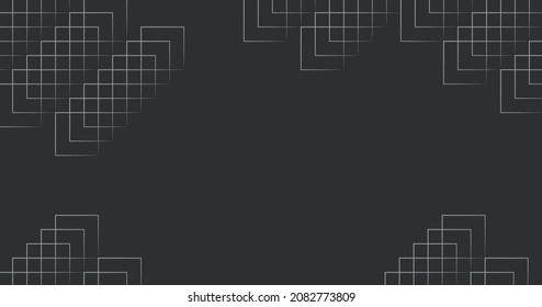 geometric elegant square seamless pattern soft black grey and white wide background minimalist concept for business presentation