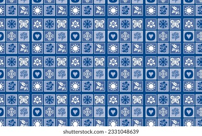 geometric element blue color pattern