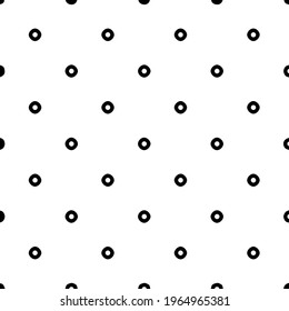 Geometric element circle pattern. Seamless abstract ornament for wallpapers and backgrounds. Black and white colors.