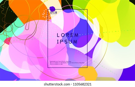 Modèle de couverture de combinaison d'éléments géométriques sur fond abstrait