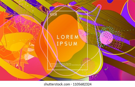Geometric element combination cover template of abstract background