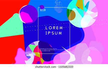 Modelo de cobertura de combinação de elementos geométricos de fundo abstrato