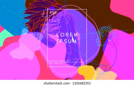 Geometric element combination cover template of abstract background