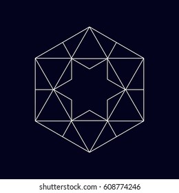 Geometric element, emblem. Decorative ornament. Vector illustrarion eps 10.