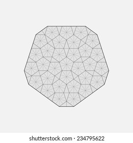 Geometric element, line design, hexagons, vector illustration