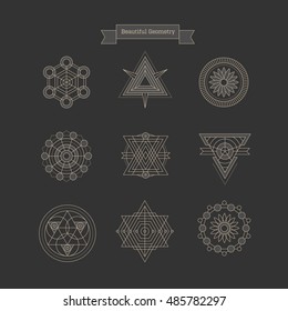 Geometric Element, Line Design Set