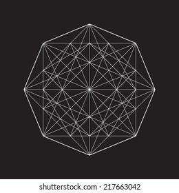 Geometric element, line design, square pattern