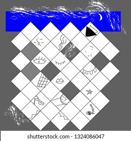 Geometric element pattern argyle, square, rhombus, textures