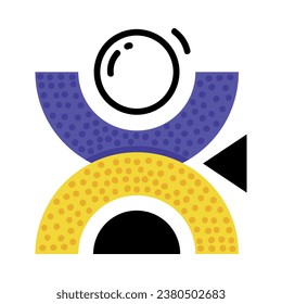 Geometric Element and Shape for Creative Design Vector Composition