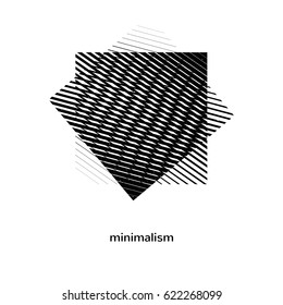 Geometric element, symbol. Creative logo you business. Vector illustration. Minimal design.  Isolated shape.
