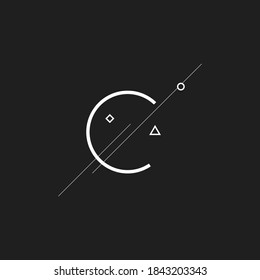 Geometric element, symbol, emblem. Decorative ornament. Vector illustrarion eps 10.