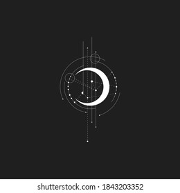 Elemento geométrico, símbolo, emblema. Ornamento decorativo. Ilustración vectorial eps 10.
