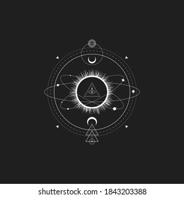 Geometric element, symbol, emblem. Decorative ornament. Vector illustrarion eps 10.