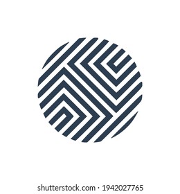 Geometric element, symbol. Gradient logotype. Vector illustration. Minimal design. Isolated shape. 