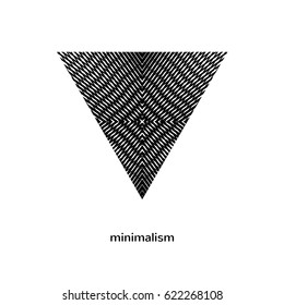 Geometric element, vector illustration. Minimal design. Futuristic tattoo. Isolated shape.