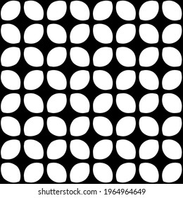 Geometric element vector pattern. Seamless abstract ornament for wallpapers and backgrounds. Black and white colors.