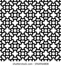 Geometric  element vector pattern. Seamless abstract ornament for wallpapers and backgrounds. Black and white colors.