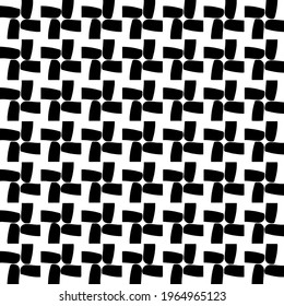 Geometric element vector pattern. Seamless abstract ornament for wallpapers and backgrounds. Black and white colors.