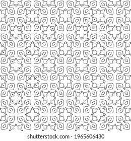  Geometric element vector pattern. Seamless abstract ornament for wallpapers and backgrounds. Black and white colors.