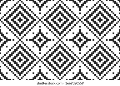 Geometric elements creative pixel design. seamless pattern background. vector illustration