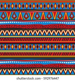 Geometric elements for fabric, textile. Grunge neon texture background. multicolor tribal vector seamless navajo pattern. Wallpaper for boys and girls aztec abstract geometric art print.