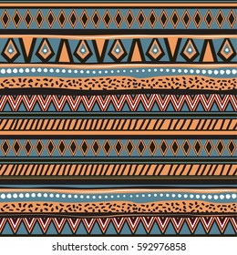 Geometric elements for fabric, textile. Grunge neon texture background. multicolor tribal vector seamless navajo pattern. Wallpaper for boys and girls aztec abstract geometric art print.