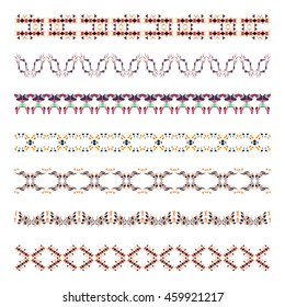 Geometric elements frame line vector pattern. Ornament illustration concept. Modern stylish texture for design, background, banner, cards. Tribal border collection made in modern and clean vector.