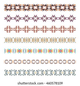 Geometric elements frame line vector pattern. Modern stylish texture for design, background, banner, cards, invitations, covers. Tribal border collection made in modern and clean vector.