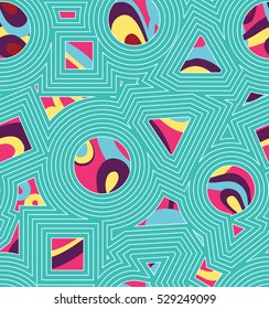 geometric elements memphis cards. Retro style texture, pattern and geometric elements. Modern trendy abstract design poster, cover, card design.
