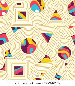 geometric elements memphis cards. Retro style texture, pattern and geometric elements. Modern trendy abstract design poster, cover, card design.