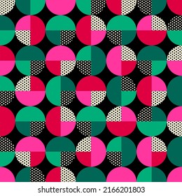 Geometric elements pattern for christmas and new year holidays. Dots seamless background.