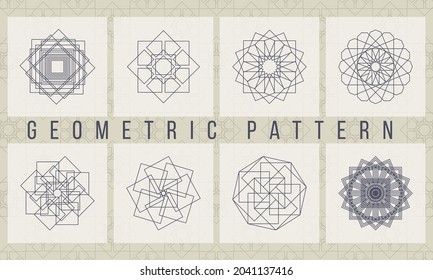 Geometric elements of the pattern for decorating products