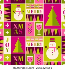 Geometric elements with rectangle pattern design for christmas and new year celebration.