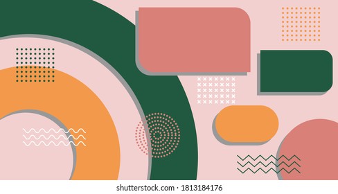 Geometric elements Retro style texture, zigzag point, circular pattern and geometric elements. Vector illustration